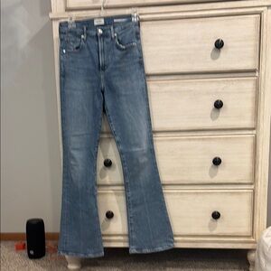 Citizens Of Humanity Blue Flare Wide Leg Jeans